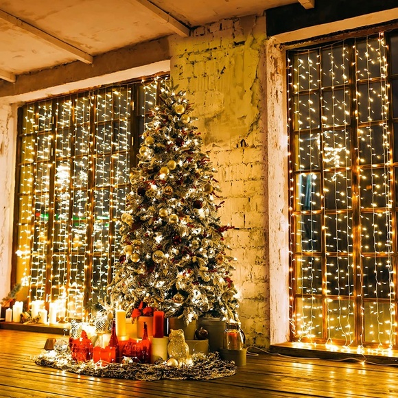 Twinkle Star 300 LED Window Curtain String Light - Picture 3 of 15